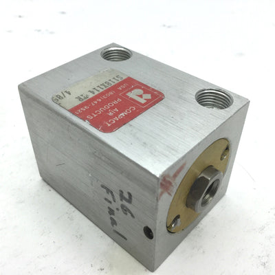 Used Compact S118X114-TR Pneumatic Cylinder Travel 1.25" Bore 1-1/8" Threads Rear