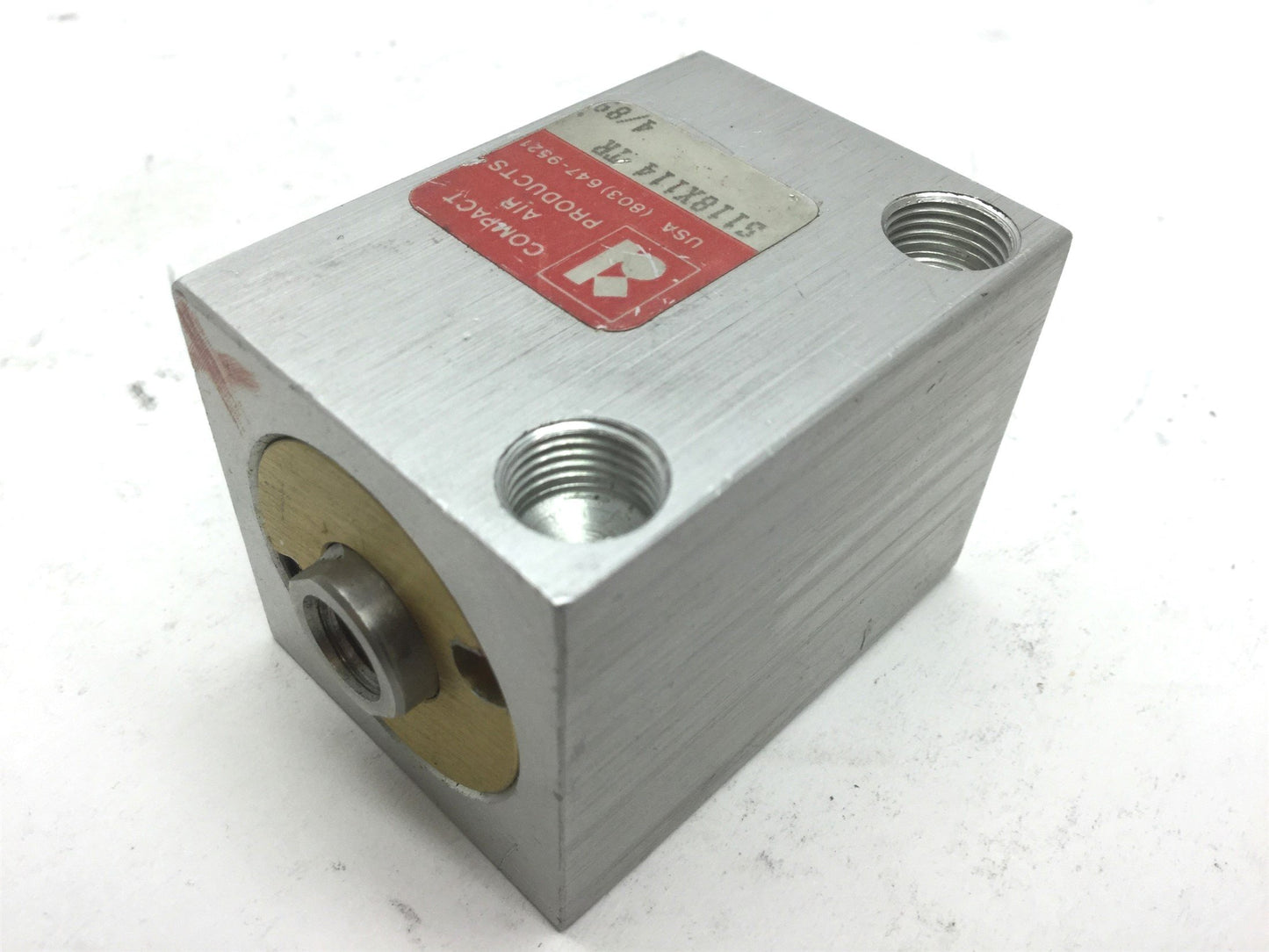 Used Compact S118X114-TR Pneumatic Cylinder Travel 1.25" Bore 1-1/8" Threads Rear