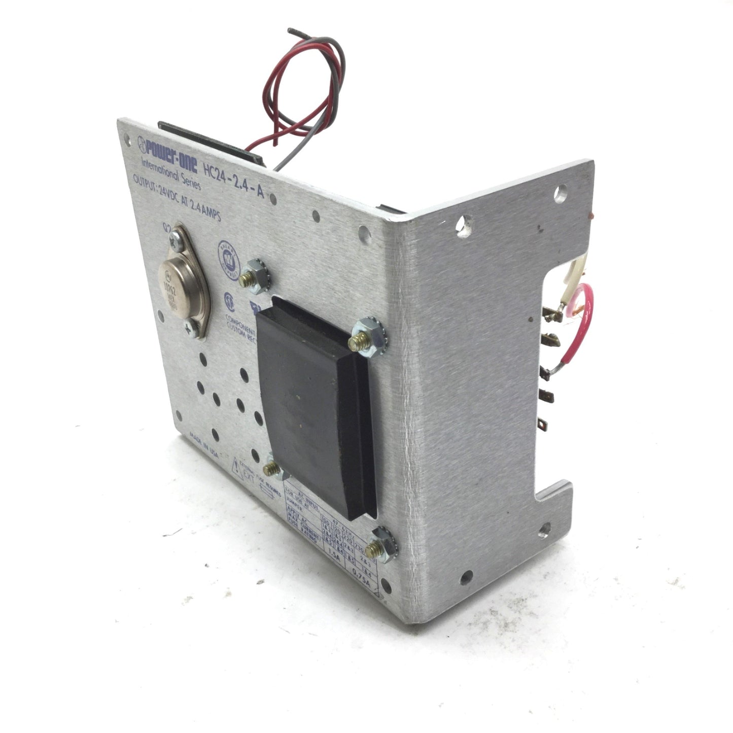 Used Power One HC24-2.4-A Power Supply, In: 100-240VAC 1.5-0.75A, Out: 24VDC 2.4A