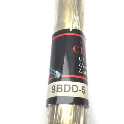 New Clippard 9BDD-5 Double-Rod Brass Cylinder, Bore: 9/16", Stroke: 5", Ports: 10-32
