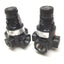Used Lot of 2 Parker 15R211FBL030 Pneumatic Regulator Max Outlet: 30psi, 1/4" NPT