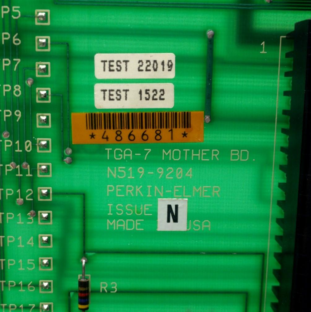 Used Perkin Elmer N519-9204 Thermogravimetric Analyzer Motherboard, for TGA-7