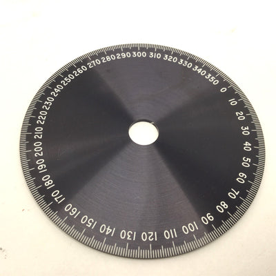 New BERG A10-2 Engraved Flat Disk Bore: 3/8", Range: 0-360, Outside Diameter: 3"