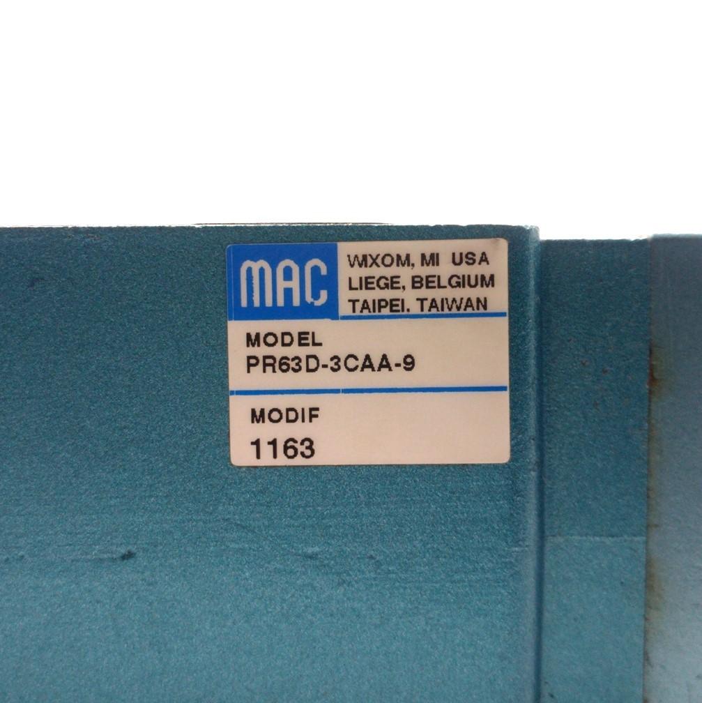 Used MAC PR63D-3CAA-9 Sandwich Pressure Regulator Valve, 0-150PSI, 1/8"NPT
