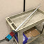 Used Telemecanique XVA-LC3 Stack Tower Light, Blue/Red, Pole: 1150mm x 25mm Diameter