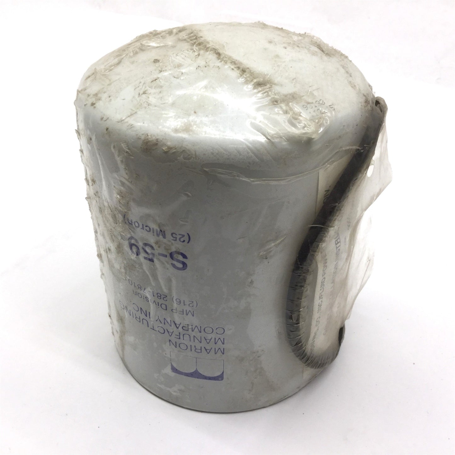 New – Open box Marion Manufacturing S-59 Spin On Filter, 25 Micron, With Gasket