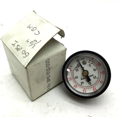 New Norgren 5PG-312-000 Pressure Gauge, Range: 0-60 PSI, Port: 1/8" NPT