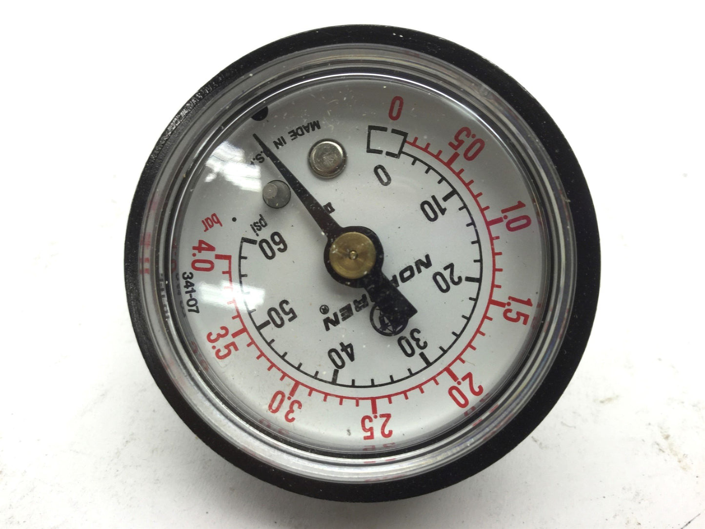 New Norgren 5PG-312-000 Pressure Gauge, Range: 0-60 PSI, Port: 1/8" NPT
