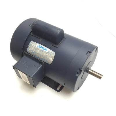 Used Leeson 110009.00 C6C11FB1C AC Motor, Frame 56, 1/3HP, 115VAC 208-230VAC, 5/8"