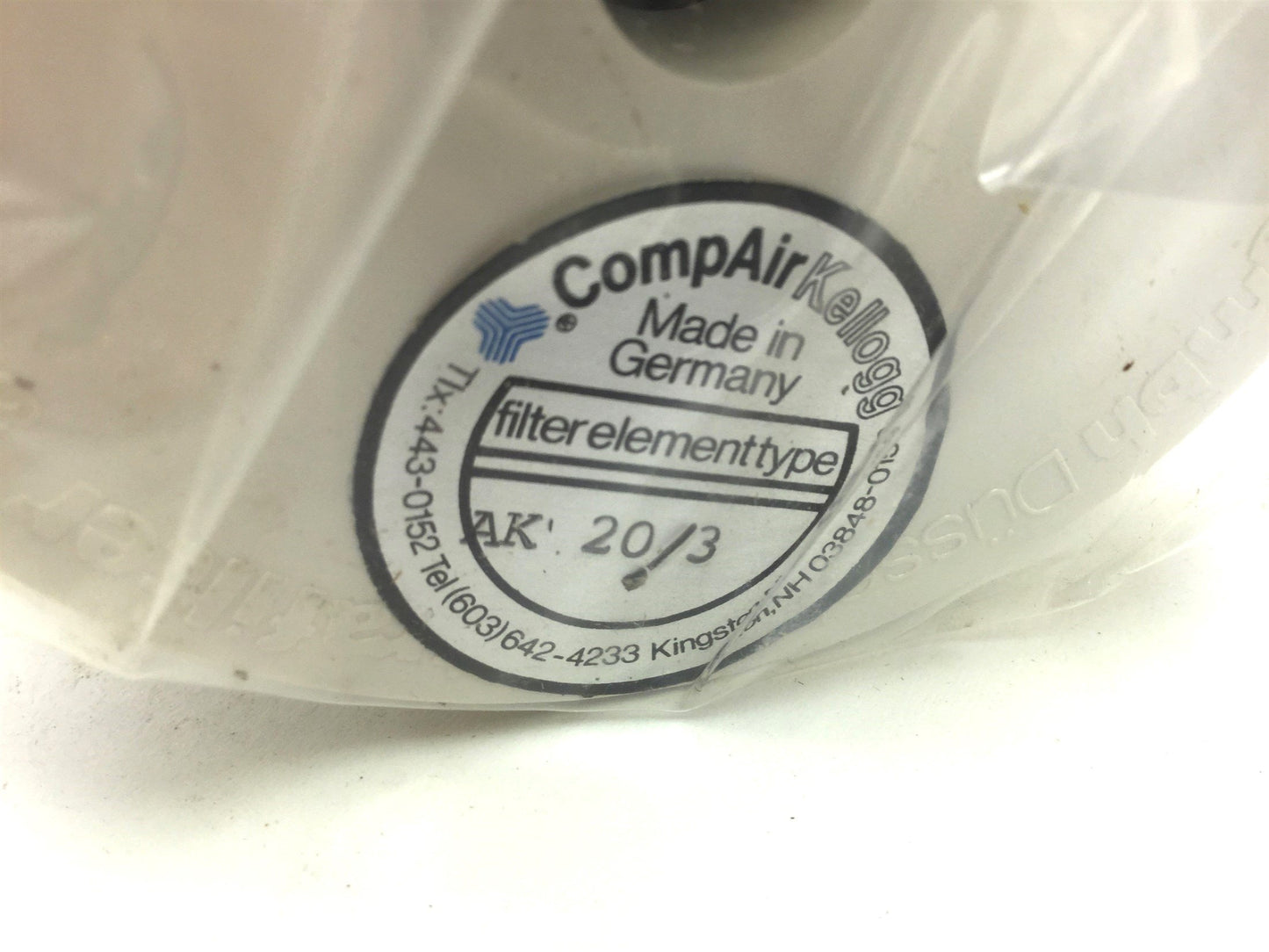 New CompAir AK 20/3 Pneumatic Filter Element Ultrafilter 0.01 µm & 0.003ppm Oil