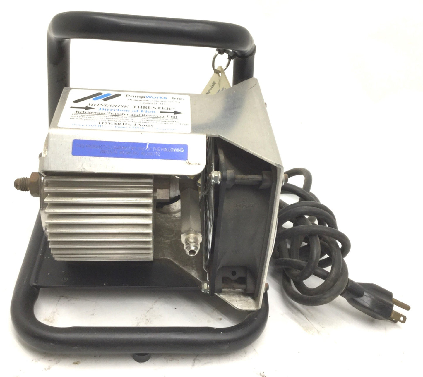 New – Open box Pump Works PW2169MTF Mongoose Thruster Refrigerant Transfer and Recovery Unit