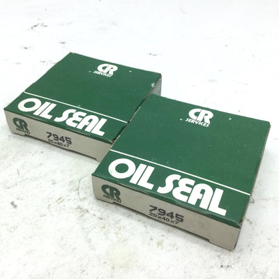 New Lot of 2 New CR Services 7945 Small Bore Oil Seal Shaft 20mm Bore 40mm