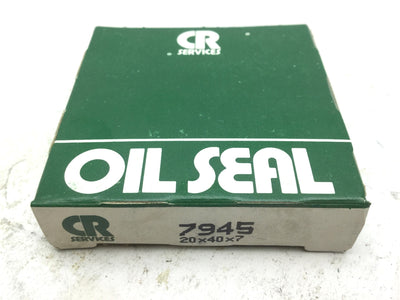 New Lot of 2 New CR Services 7945 Small Bore Oil Seal Shaft 20mm Bore 40mm