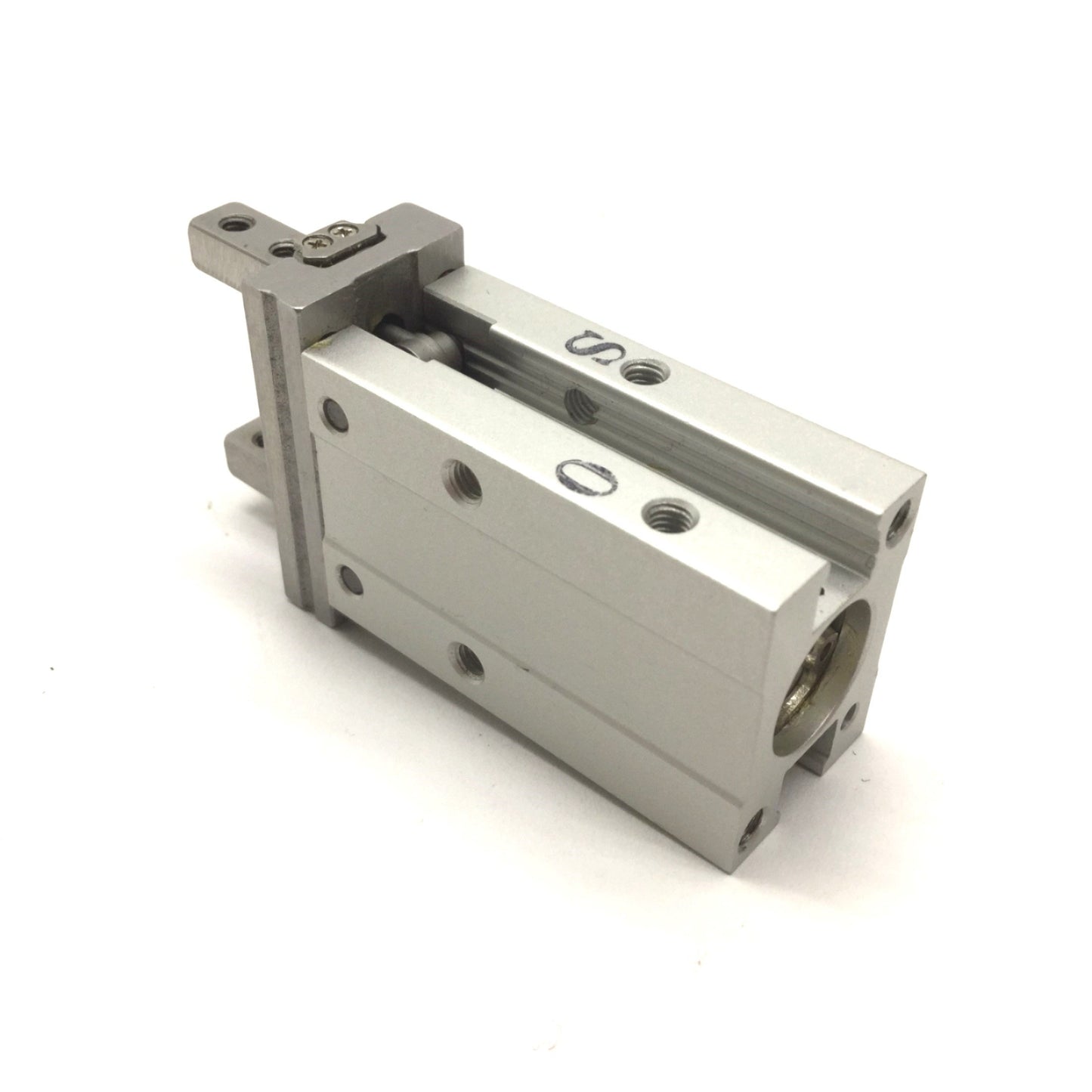 Used SMC MHZ2-10DN Pneumatic Parallel Gripper, Bore: 10mm, Stroke: 4mm, 0.2-0.7MPa