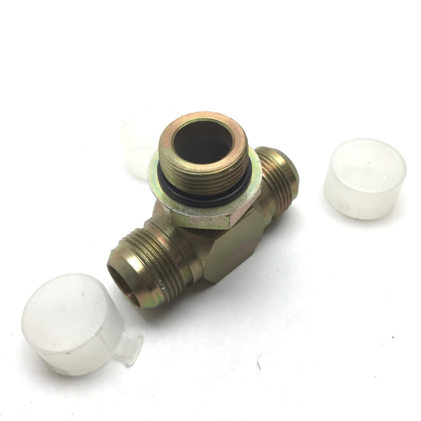 New – Open box Hydraulic 6803-16-16-16-NWO Tee T Fitting, 1" Male JIC 37 Deg, 1" ORB Male