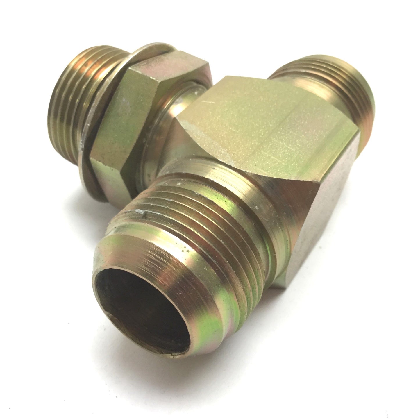 New – Open box Hydraulic 6803-16-16-16-NWO Tee T Fitting, 1" Male JIC 37 Deg, 1" ORB Male