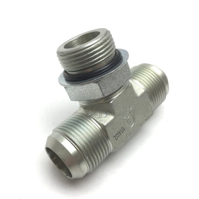 New – Open box Hydraulic 6803-16-16-16-NWO Tee T Fitting, 1" JIC 37 Degree Male 1" ORB Male