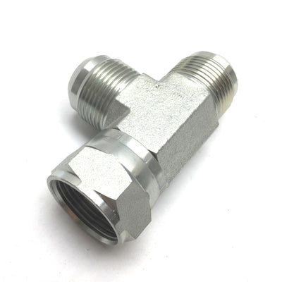 New – Open box 6602-16-16-16 Hydraulic Run Tee Fitting 1" JIC 37° Male x Female Swivel Nut