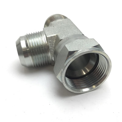 New – Open box 6602-16-16-16 Hydraulic Run Tee Fitting 1" JIC 37° Male x Female Swivel Nut