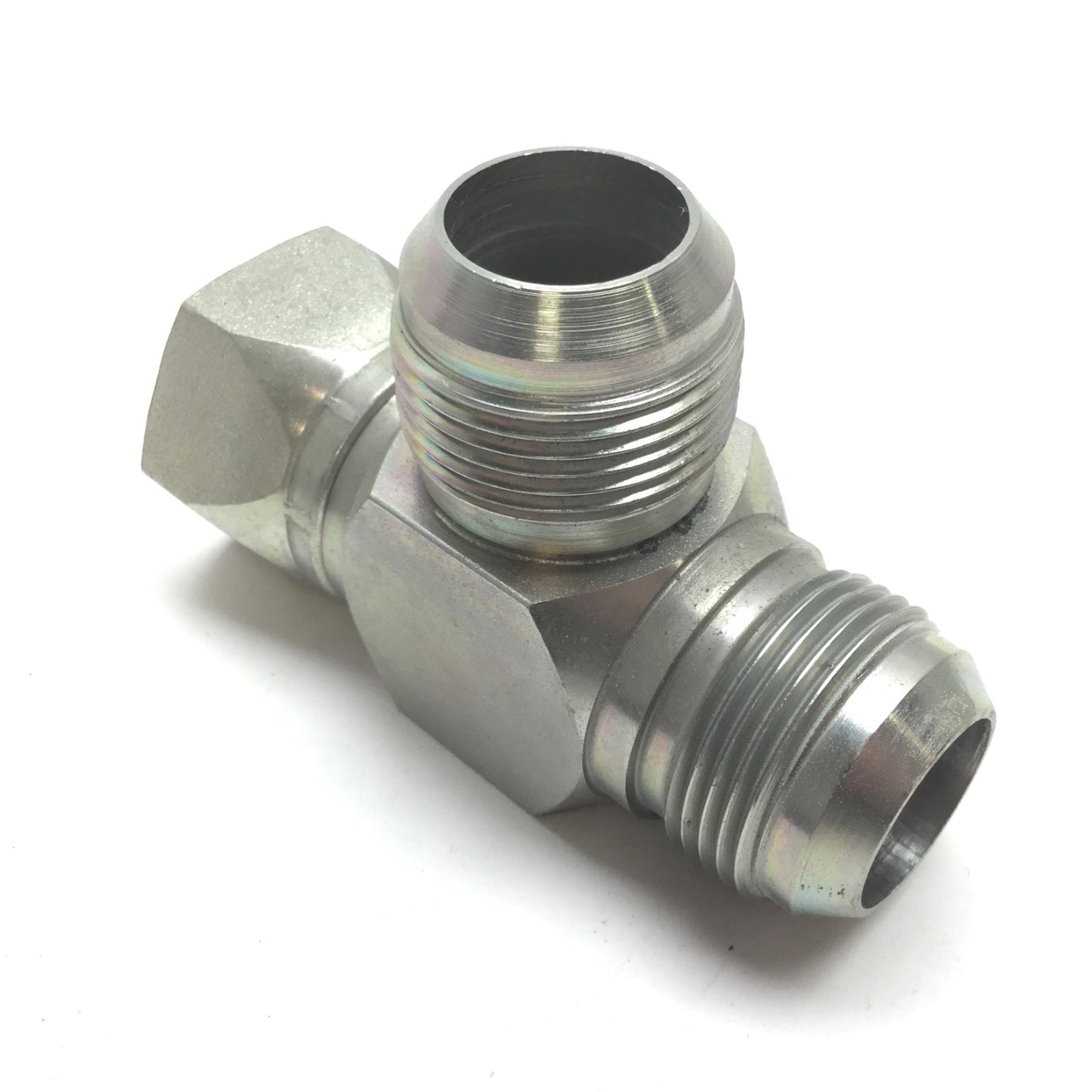 New – Open box 6602-16-16-16 Hydraulic Run Tee Fitting 1" JIC 37° Female Swivel Nut x Male