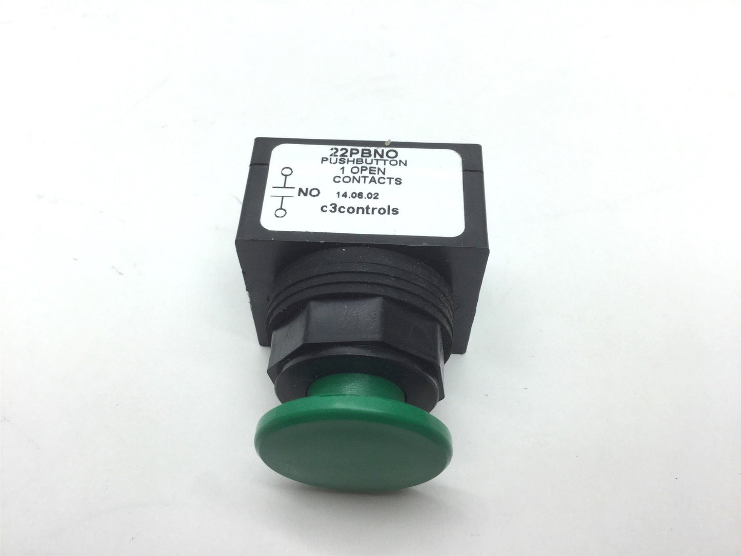 New – Open box Lot of 2 C3Controls 22PBNO-XMGN Green Normally Open Push Buttons