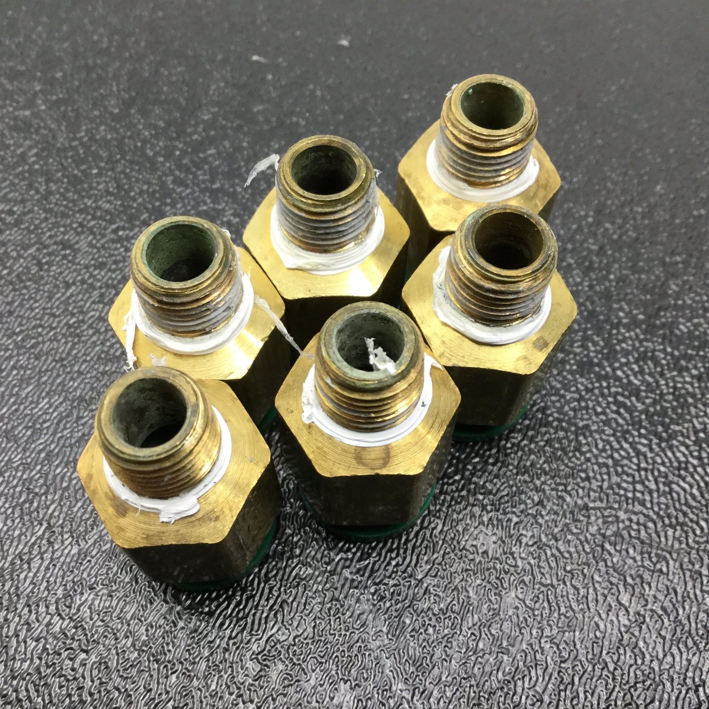 Used Lot of 6 Parker 3/8" Prestolok, 3/8" Female to 1/8" NPT Male