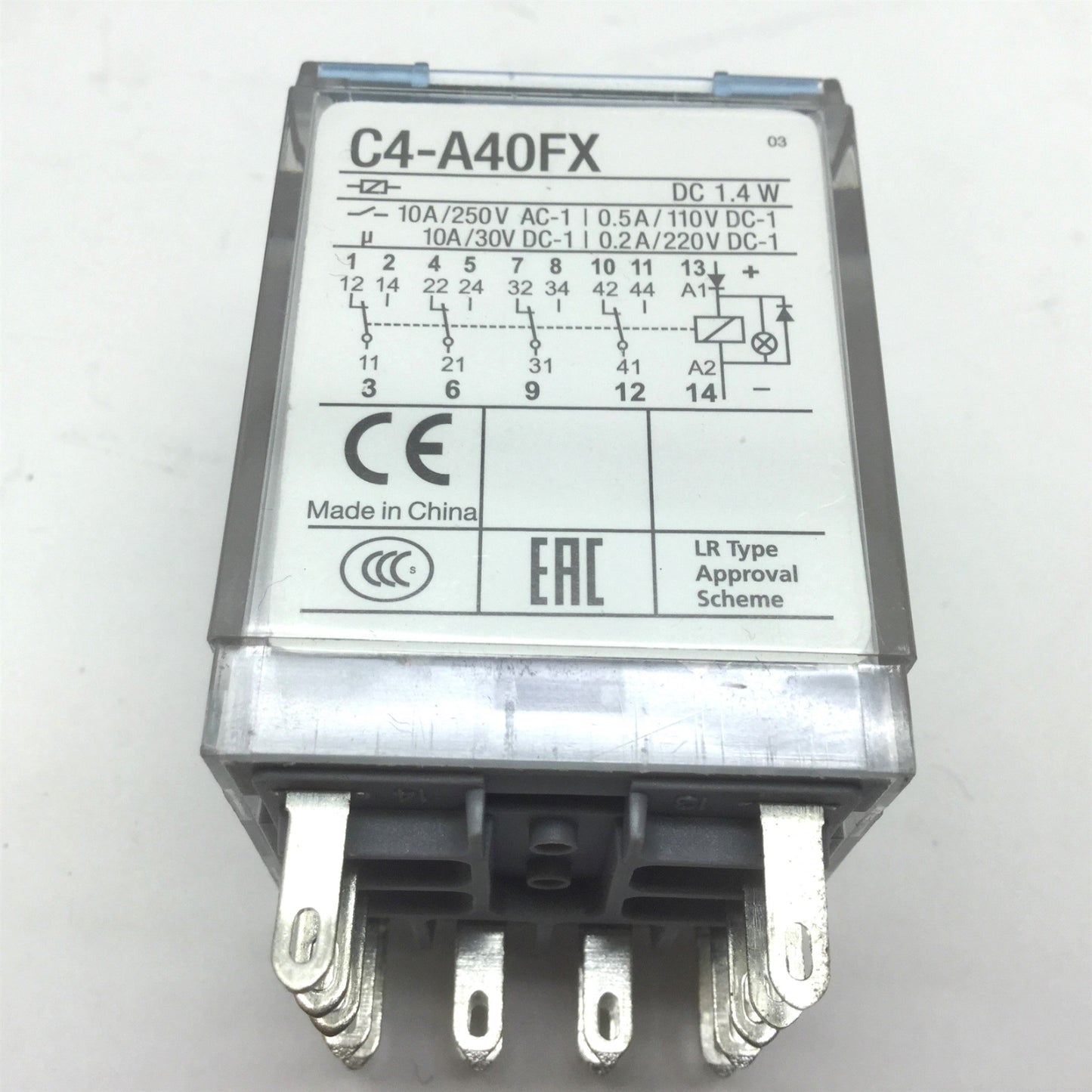 Used Lot of 15 Cromat Releco C4-A40FX Ice Cube Relay, 4 Contacts, 12 Pin, DC 1.4 W