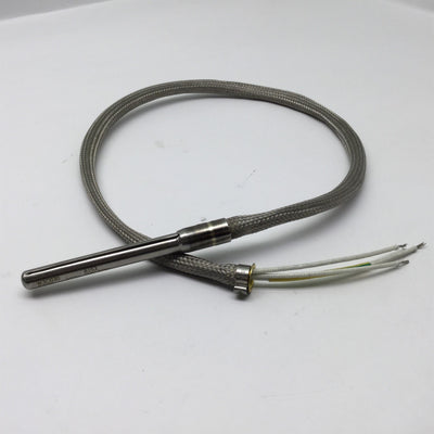 Used Dalton W3C030 Cartridge Heater, 530W, 277V, Diameter: 3/8", Length: 3", 28" Lead