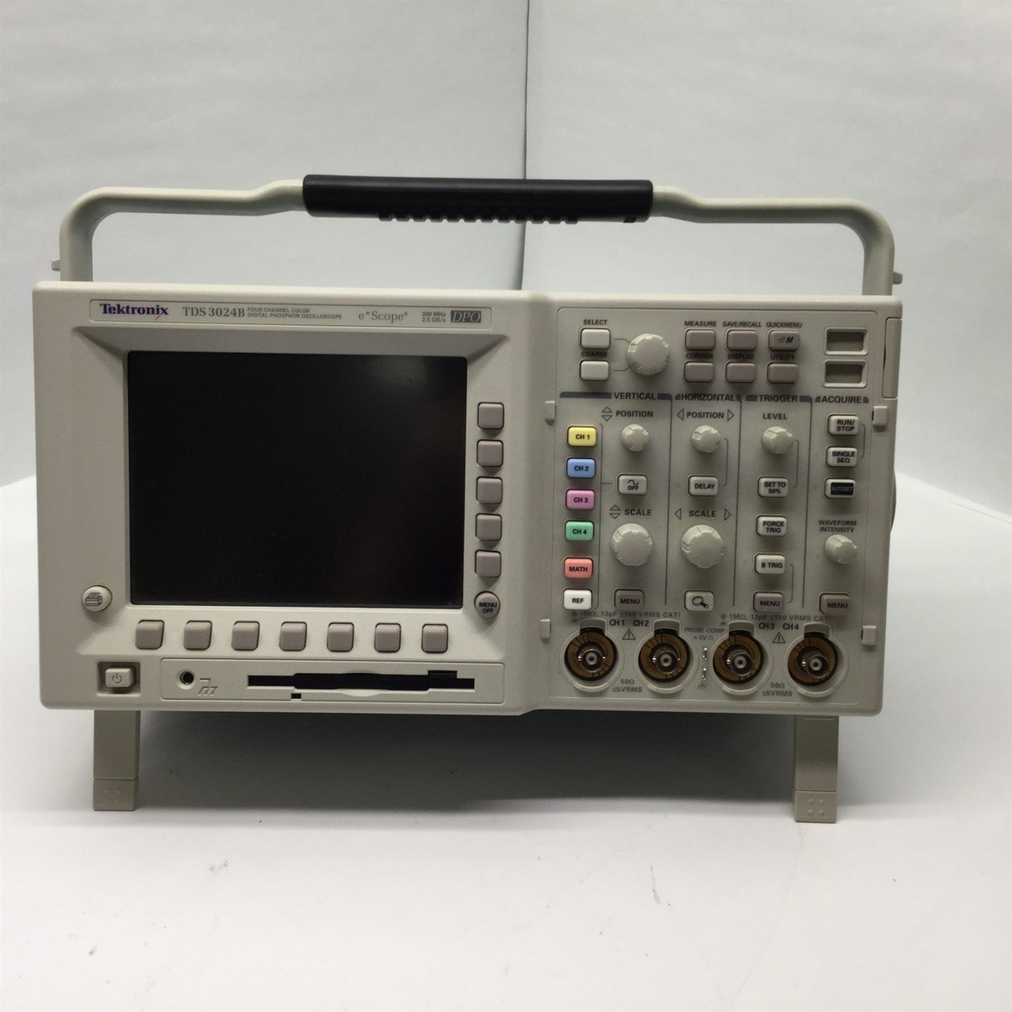 Used Tektronix TDS 3024B Four Channel Color Digital Phosphor Oscilloscope eScope