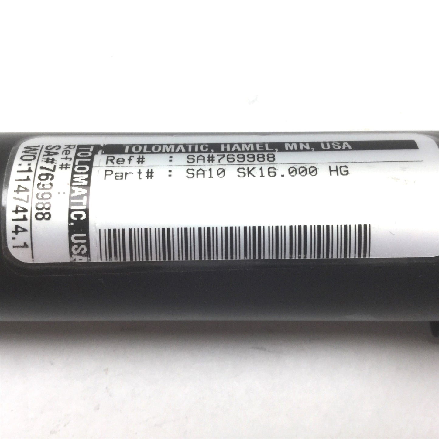 Used Tolomatic SA10 SK16 HG Pneumatic Cable Cylinder Actuator, 16" Stroke, 1/8" NPT