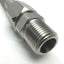 Used Parker Stainless Steel Braided Hose, 1/2" NPT to Inverted Flare L: 6.5"