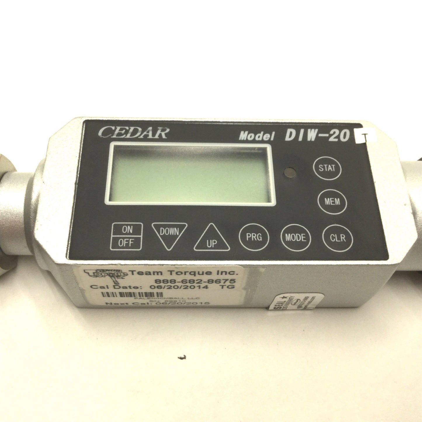 Used Cedar DIW-20 Digital Torque Screwdriver Capacity: 180 lb-in / 20 N-m, 3/8" DR