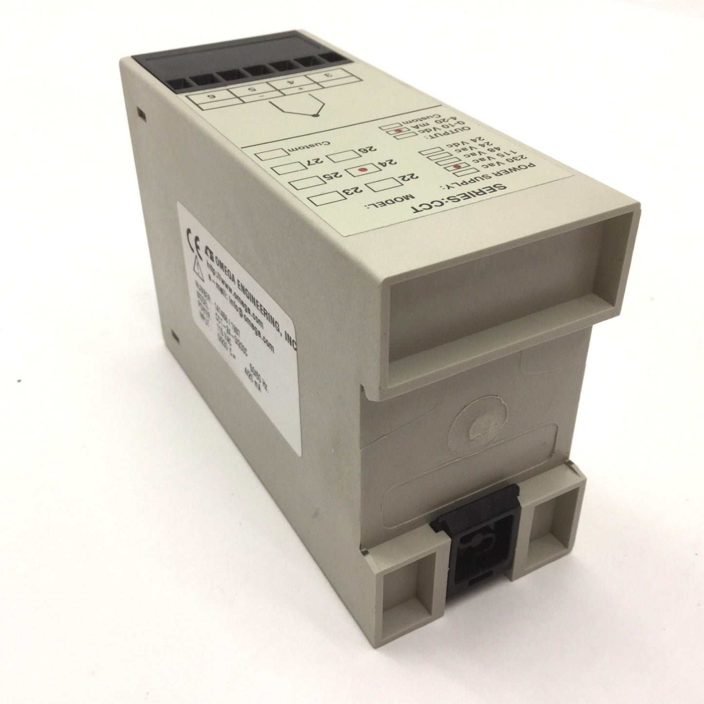 Used Omega Engineering CCT-24-0/200C Economical DIN Rail Signal Conditioner 0-200°C