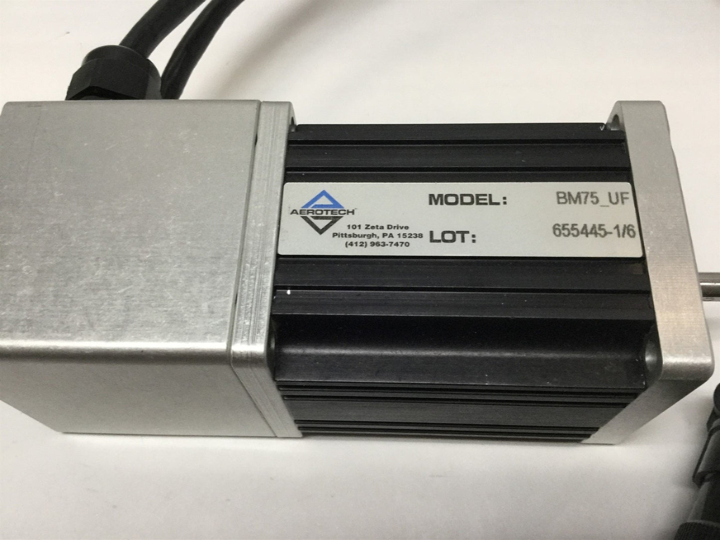 Used Aerotech BM75E DC Brushless Rotary Servo Motor, NEMA23, 75 oz-in, 4000RPM