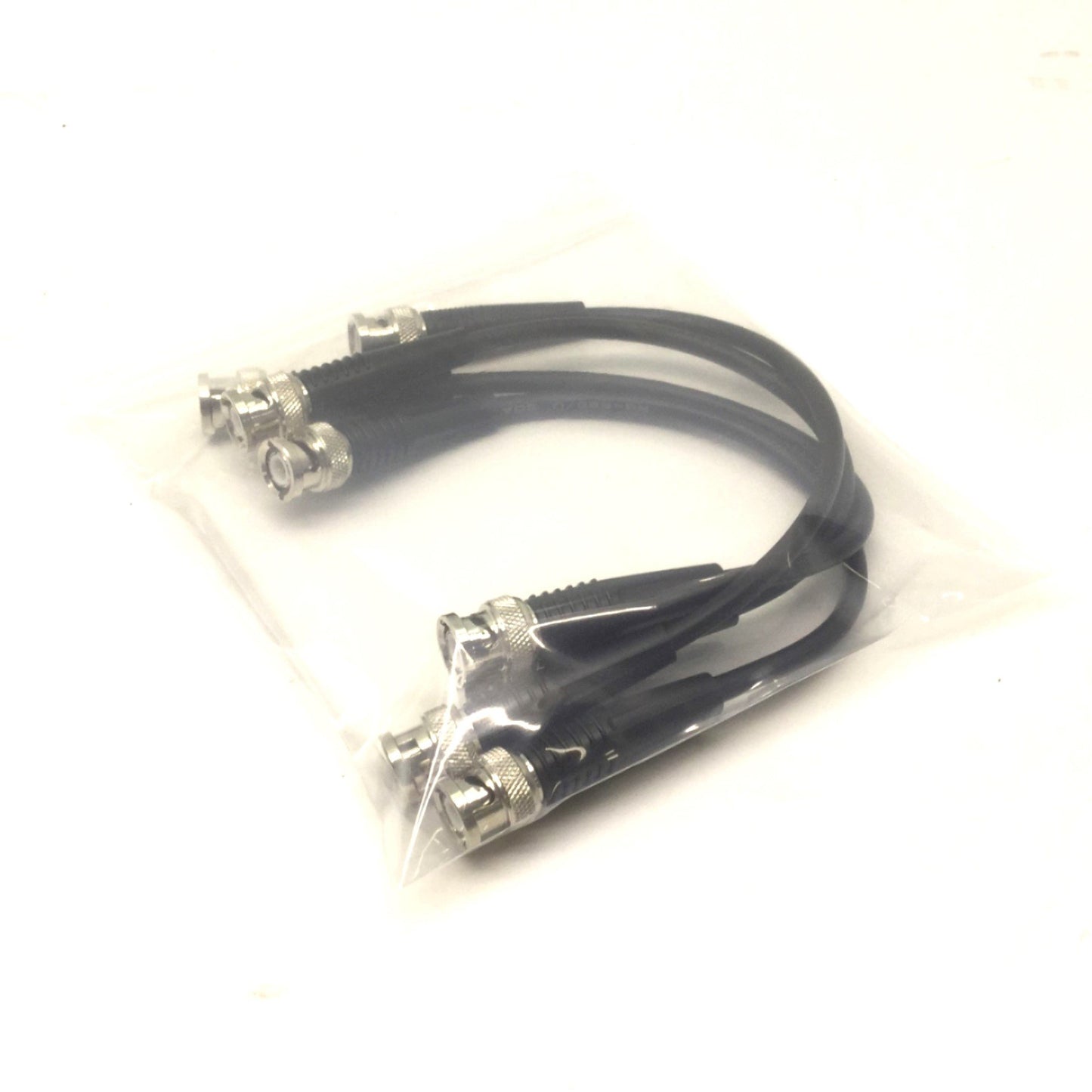 Used Lot of 4 RG-58C/U Shielded Flexible Coaxial Cables with BNC Connectors 10"