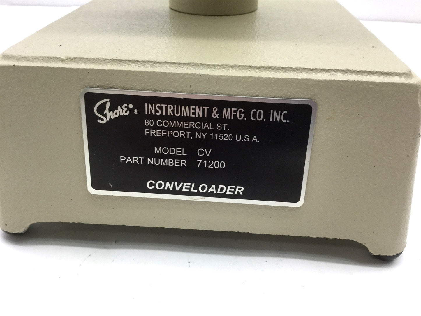 Used Shore 71200 Model CV Conveloarder With Round Durometer Type A ASTM D2240