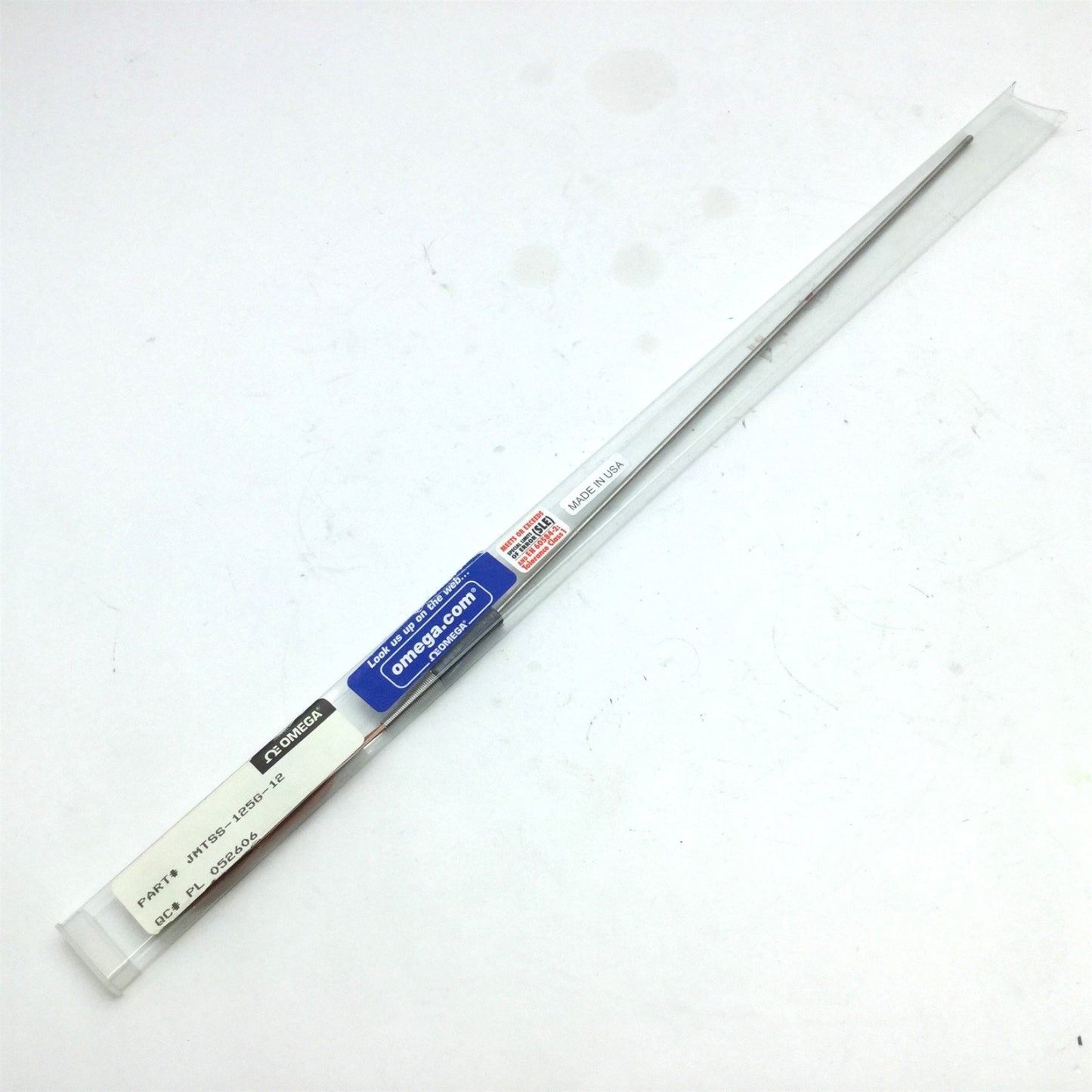 Used Omega JMTSS-125G-12 Thermocouple, Length: 12", Width: 1/8"