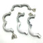 Used Lot of 4 HPS 2-1/2" Single-Pin Sanitary Wing Nut Tri Clamps, ID: 1-3/4"