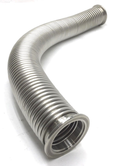 Used 321 Convoluted Stainless Steel Vacuum Tube ID: 1-5/8" OD: 2-5/16" Length: 21.5"