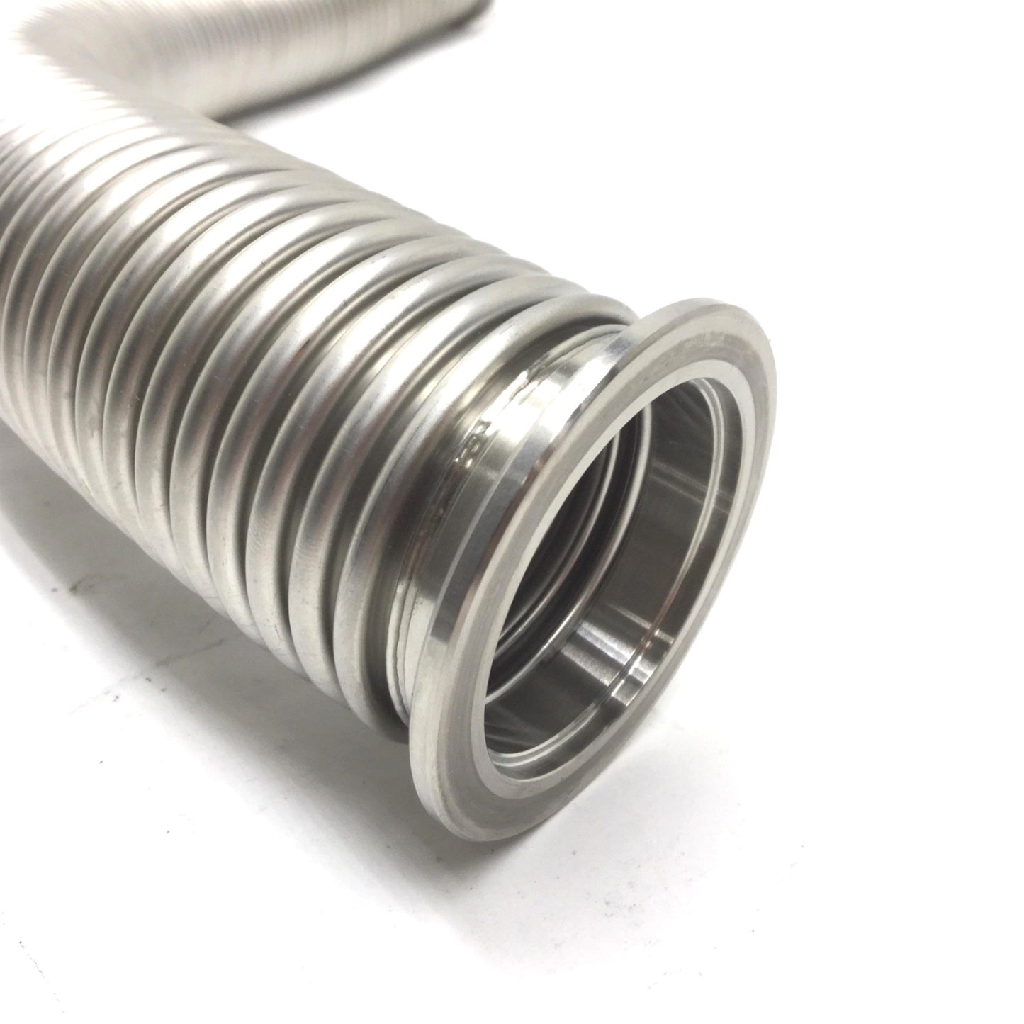 Used 321 Convoluted Stainless Steel Vacuum Tube ID: 1-5/8" OD: 2-5/16" Length: 21.5"
