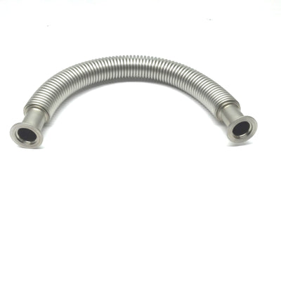 Used Convoluted Stainless Steel Vacuum Tubing, 19" length, 1" I.D., 1.44" O.D.