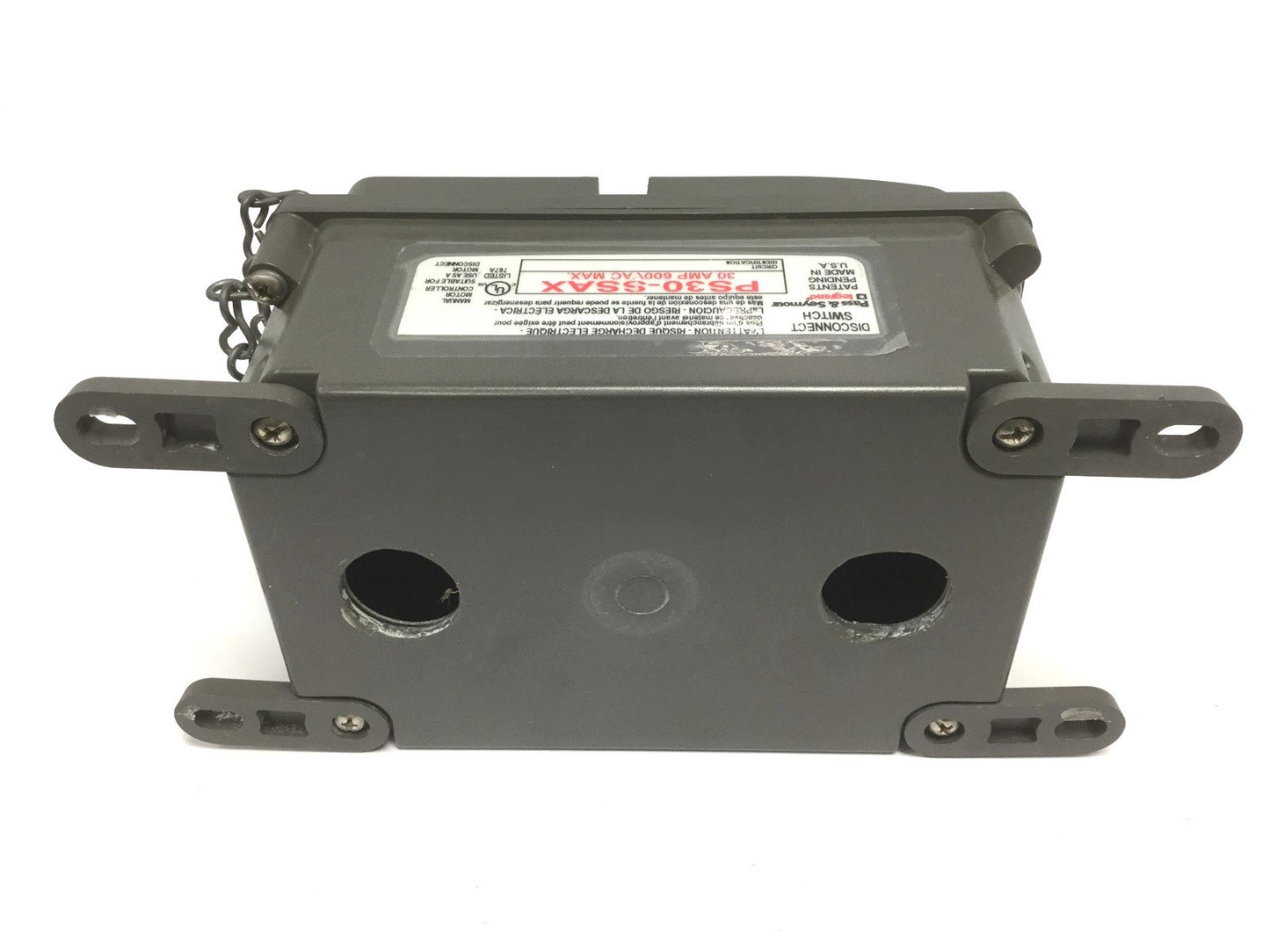 Used Pass and Seymour PS30-SSAX Circuit-Lock Disconnect Switch 30A 600VAC *Details