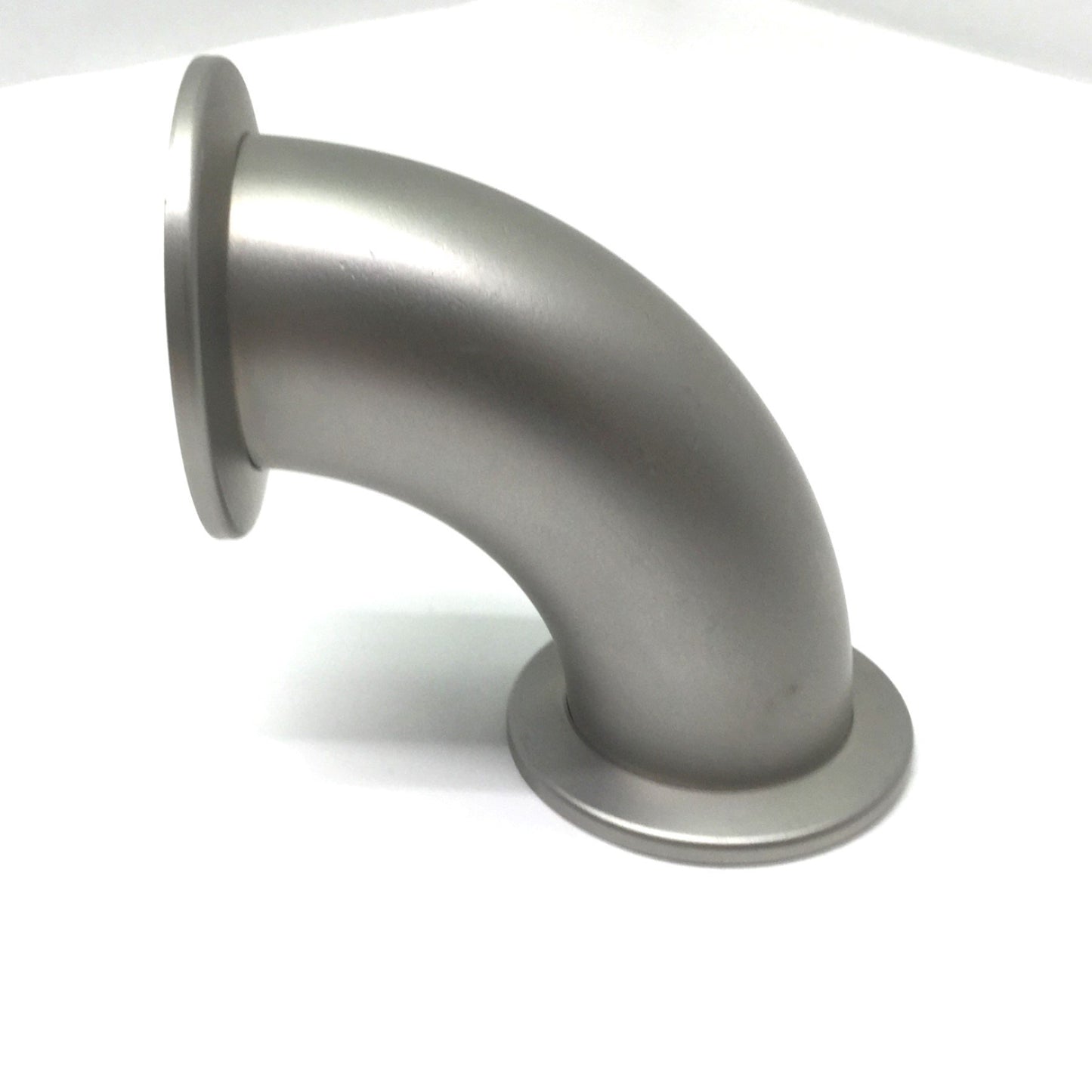 Used Stainless Steel 90° Elbow Vacuum Fitting 1.5" O.D. K40 Flanged Ends