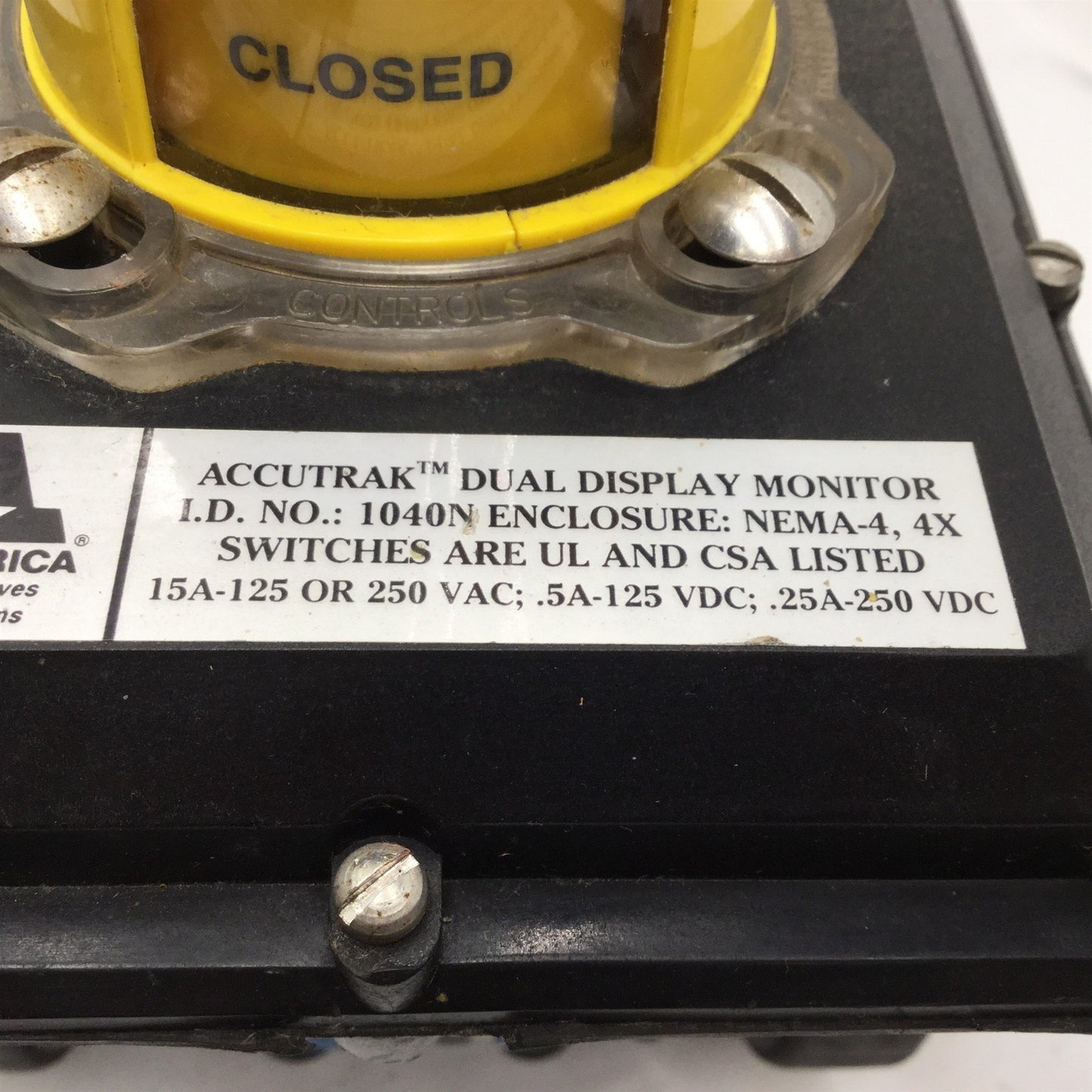 Used Asahi America CP79M2PSNST Plastic Pneumatic Actuator Spring Return w/S-1040N