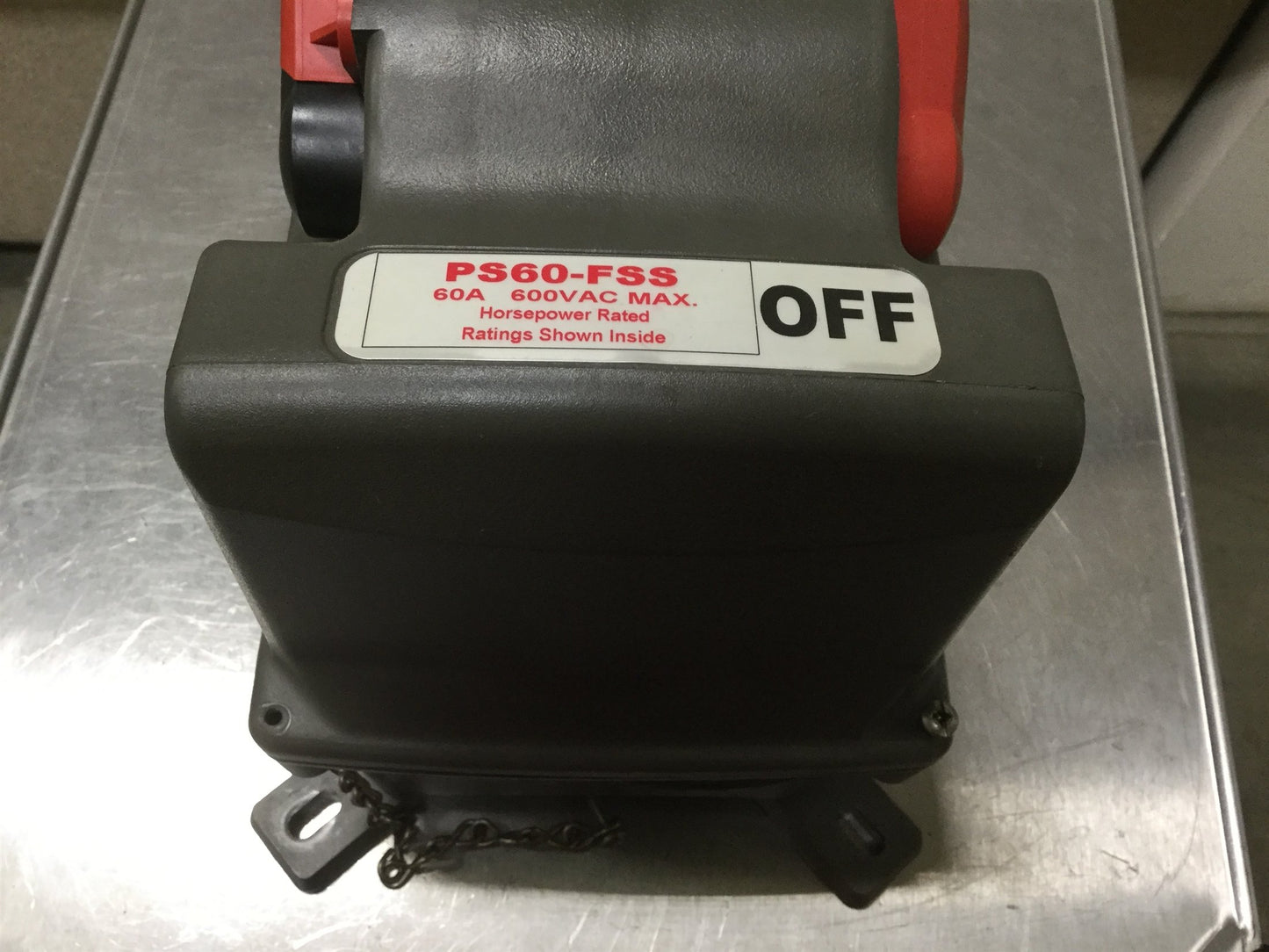 Used Pass & Seymour PS60-FSS Fused Safety Switch, Voltage: 600VAC 60A *No Breaker*