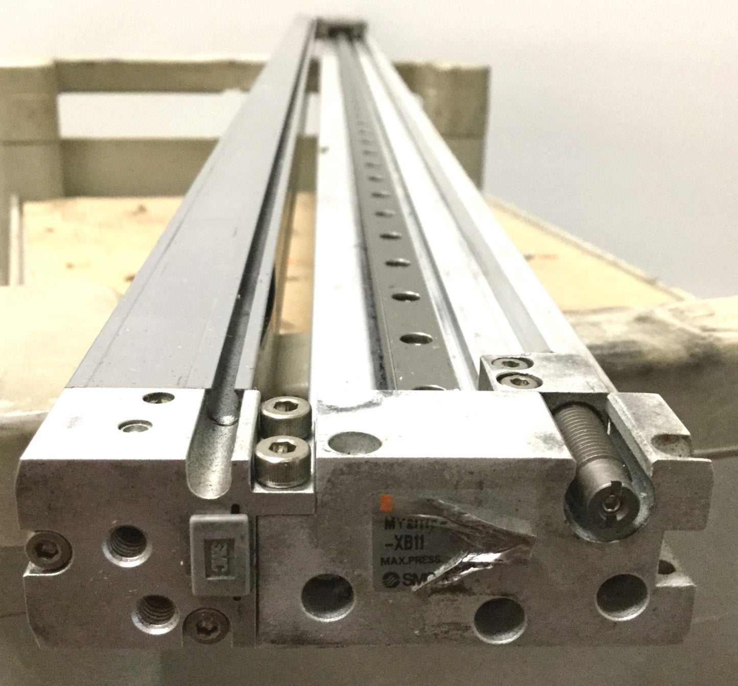 Used SMC MY2H16G-1000L-XB11 Pneumatic Rodless Guided Cylinder 16mm Bore 1000mm Stroke
