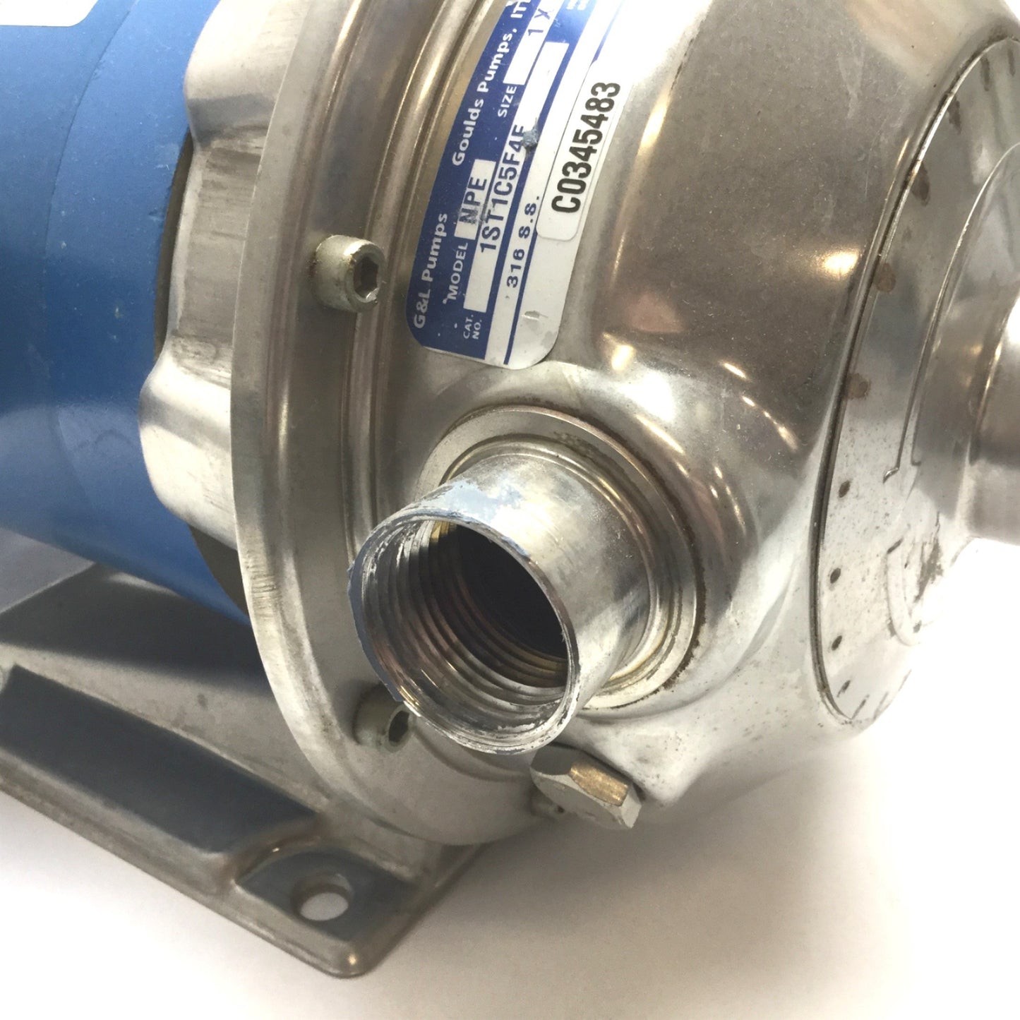 Used G&L Pumps NPE 1ST1C1C5F4F Centrifugal Pump with Emerson R6131800 Motor, 3-Phase