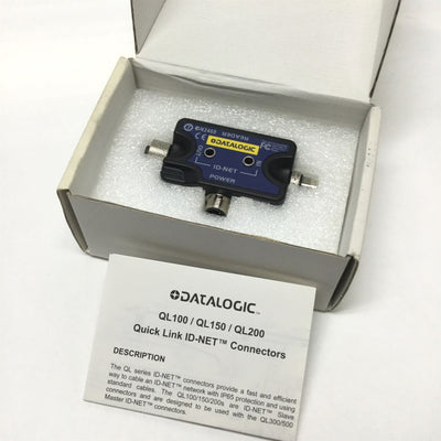 New Datalogic 93ACC1861 QL200 Quick Link ID-NET Connector Power Network T-Connection