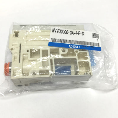New SMC NVVQ2000-3A-1-F-S Valve Plug-In Manifold D Side End Plate Assembly, 5-Port