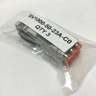 New Lot of 3 SMC SV1000-50-23A-N7 Valve Manifold Block Cassette Sub Plates, 1/4"